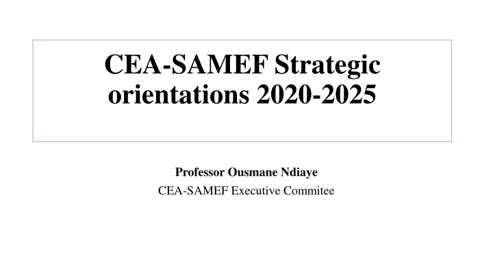 cea samef strategic orientations 2020 2025
