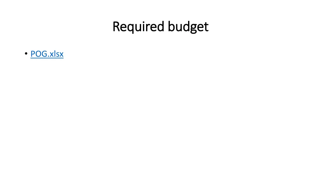 required budget required budget