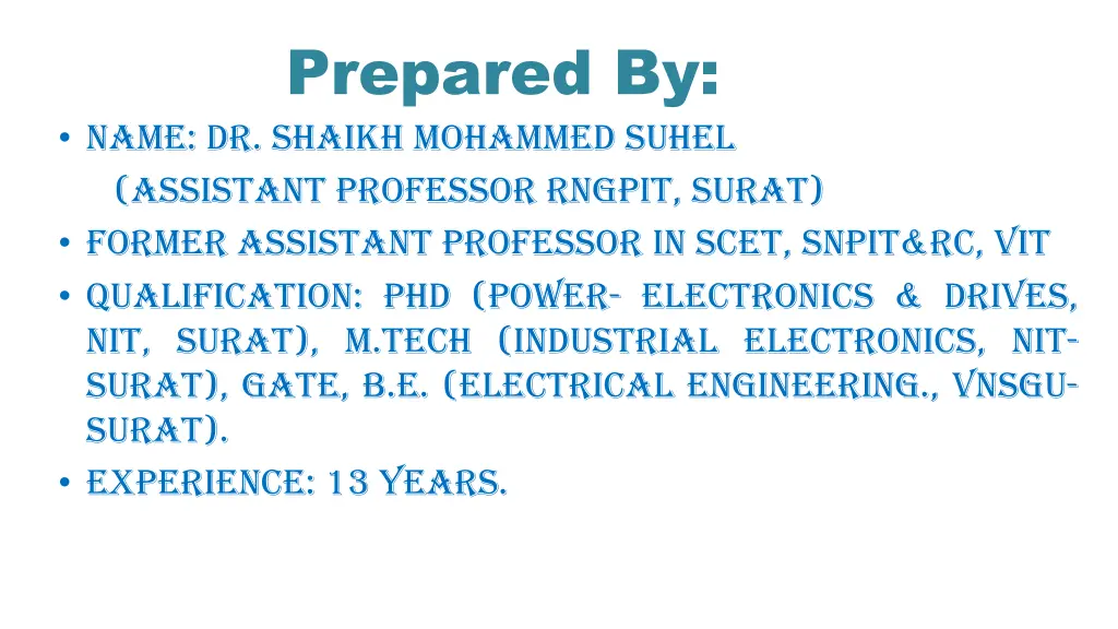 prepared by