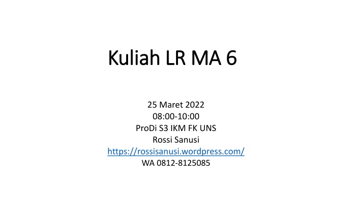 kuliah kuliah lr ma 6 lr ma 6
