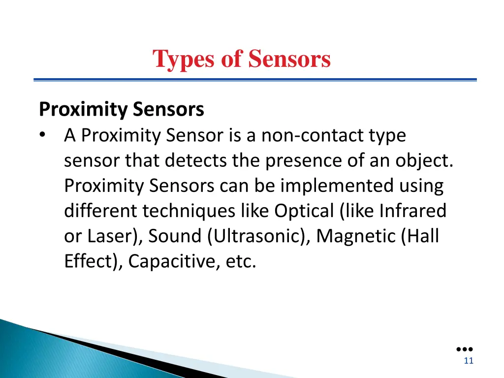 types of sensors 1