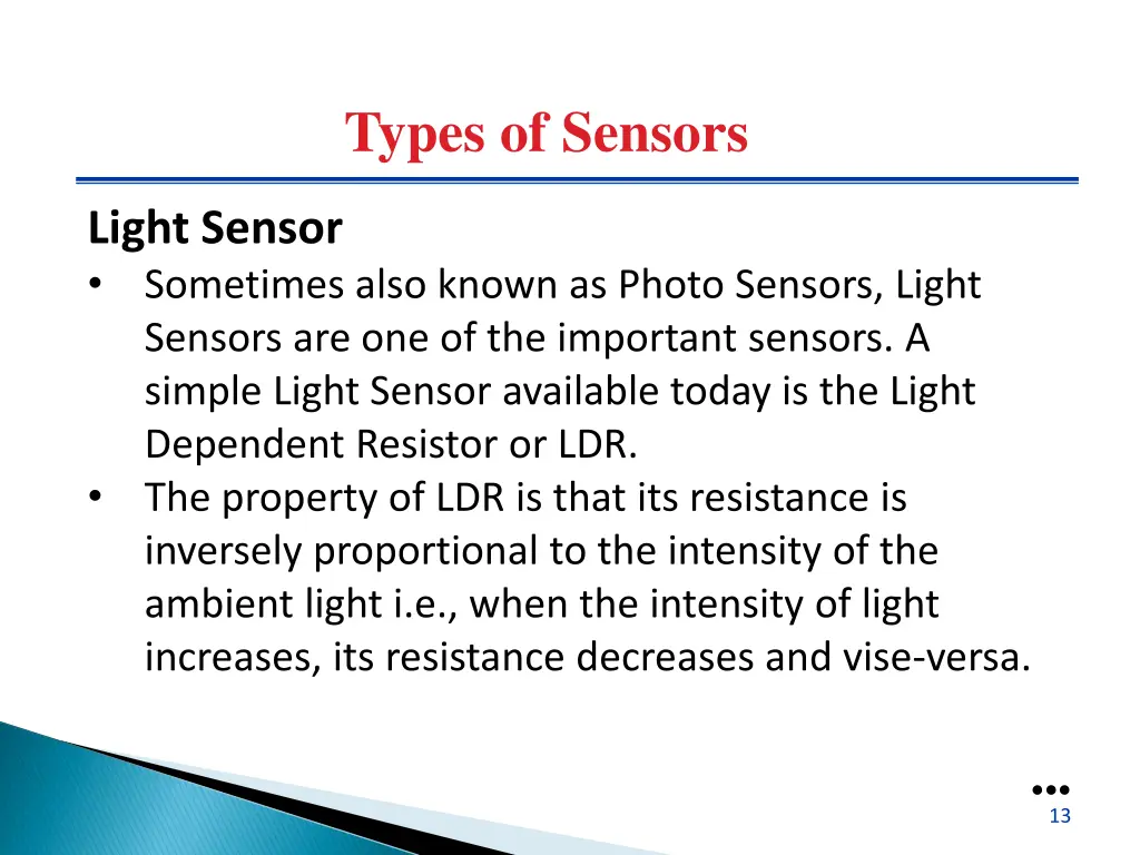 types of sensors 3