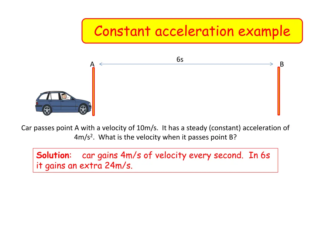 constant acceleration example 1
