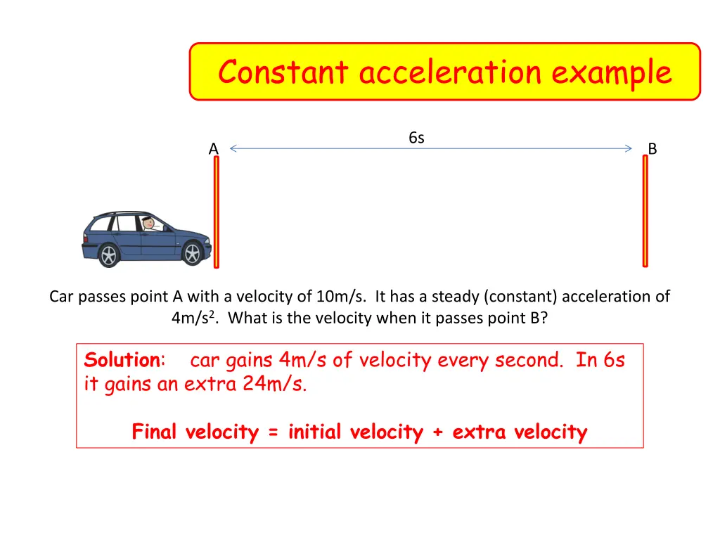 constant acceleration example 2