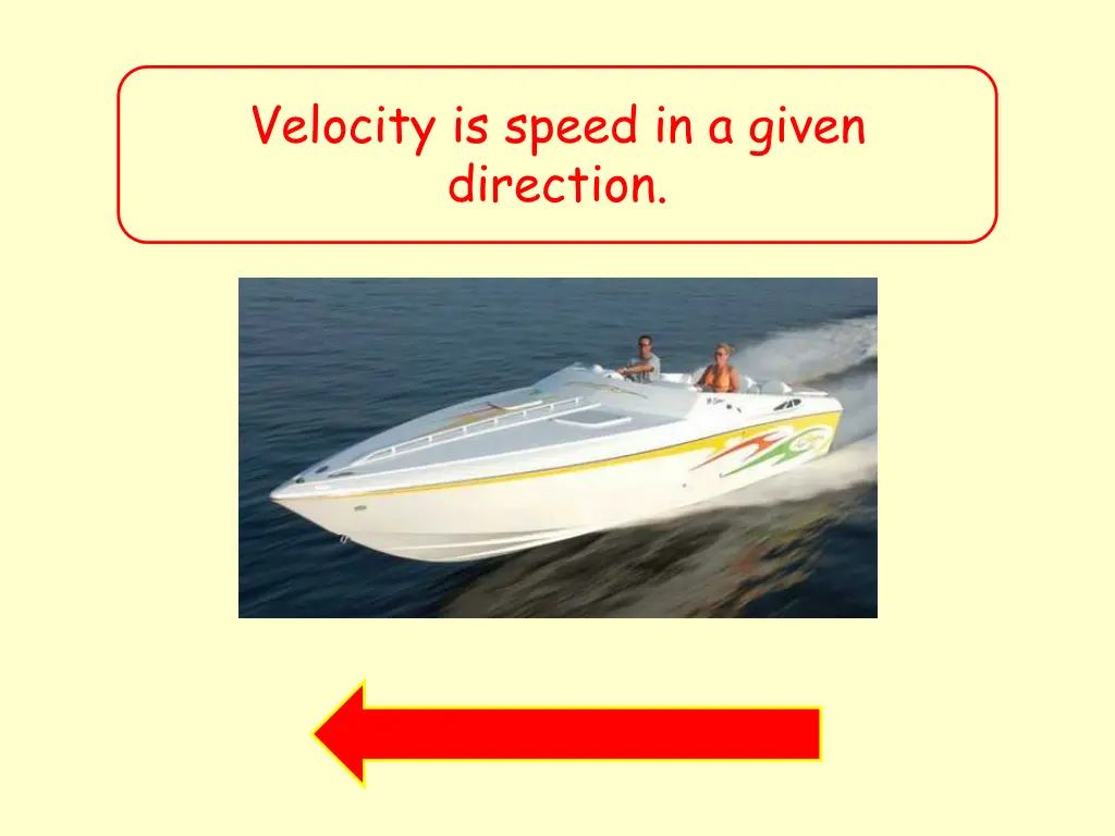velocity is speed in a given direction