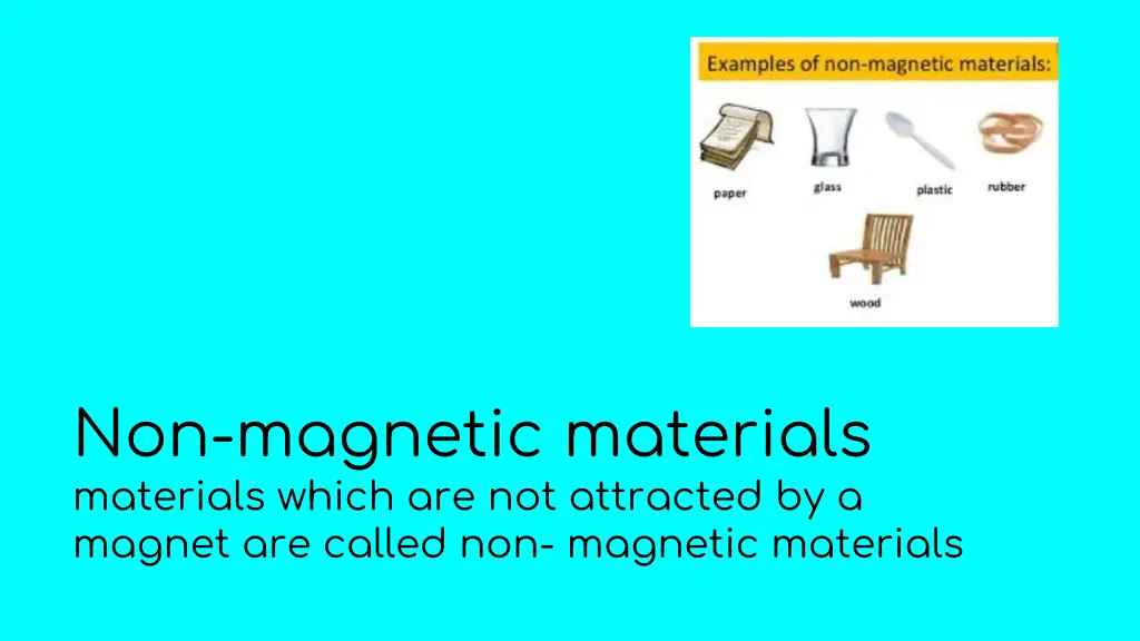 non magnetic materials materials which