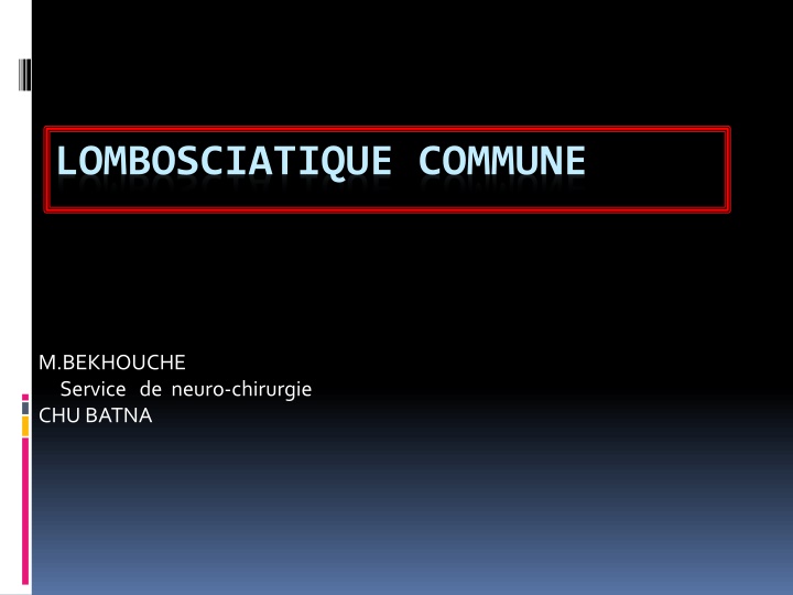 lombosciatique commune