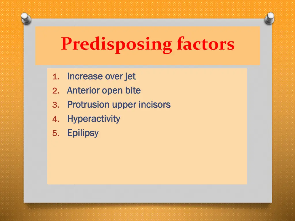 predisposing factors