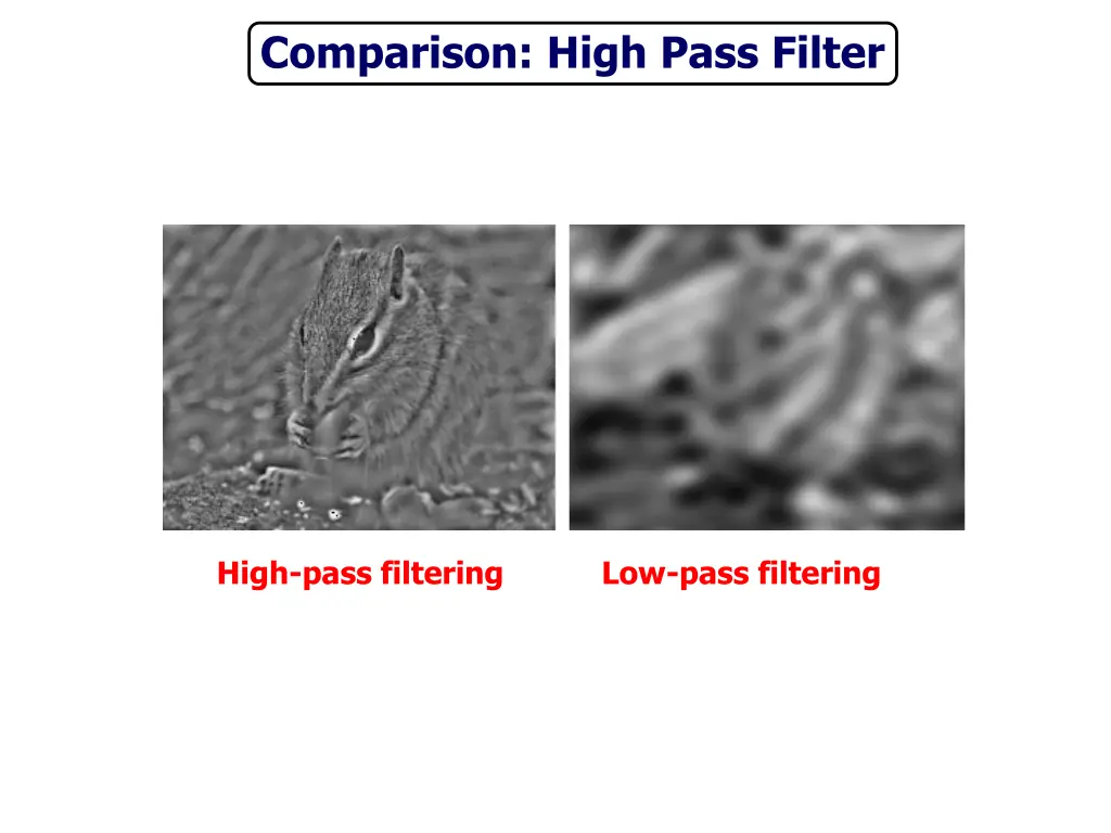 comparison high pass filter
