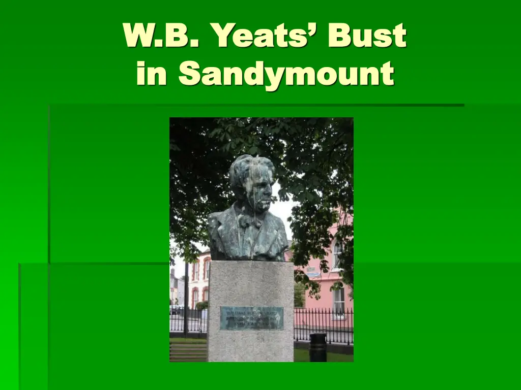 w b yeats bust w b yeats bust in sandymount