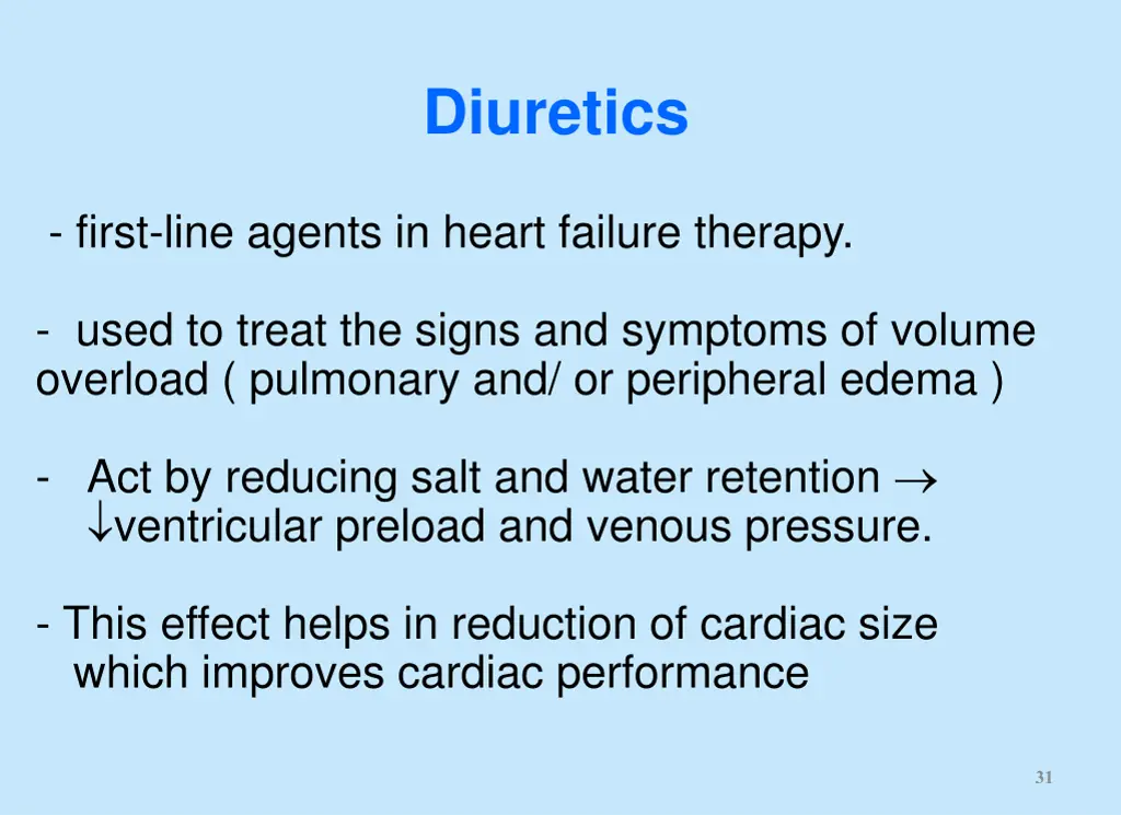diuretics