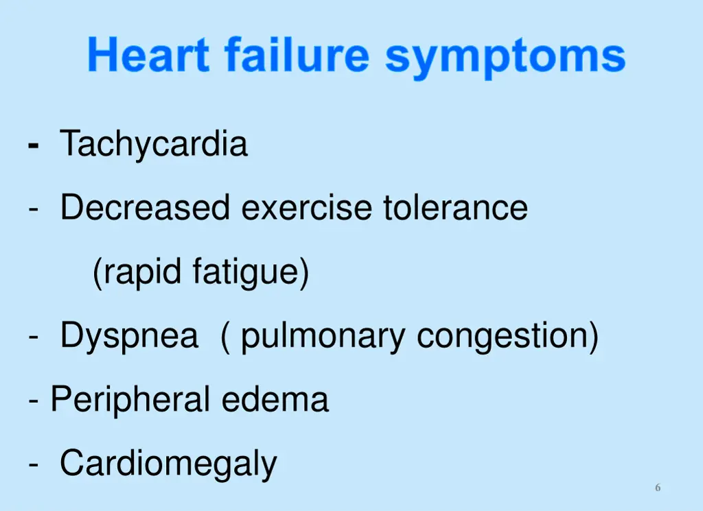 heart failure symptoms
