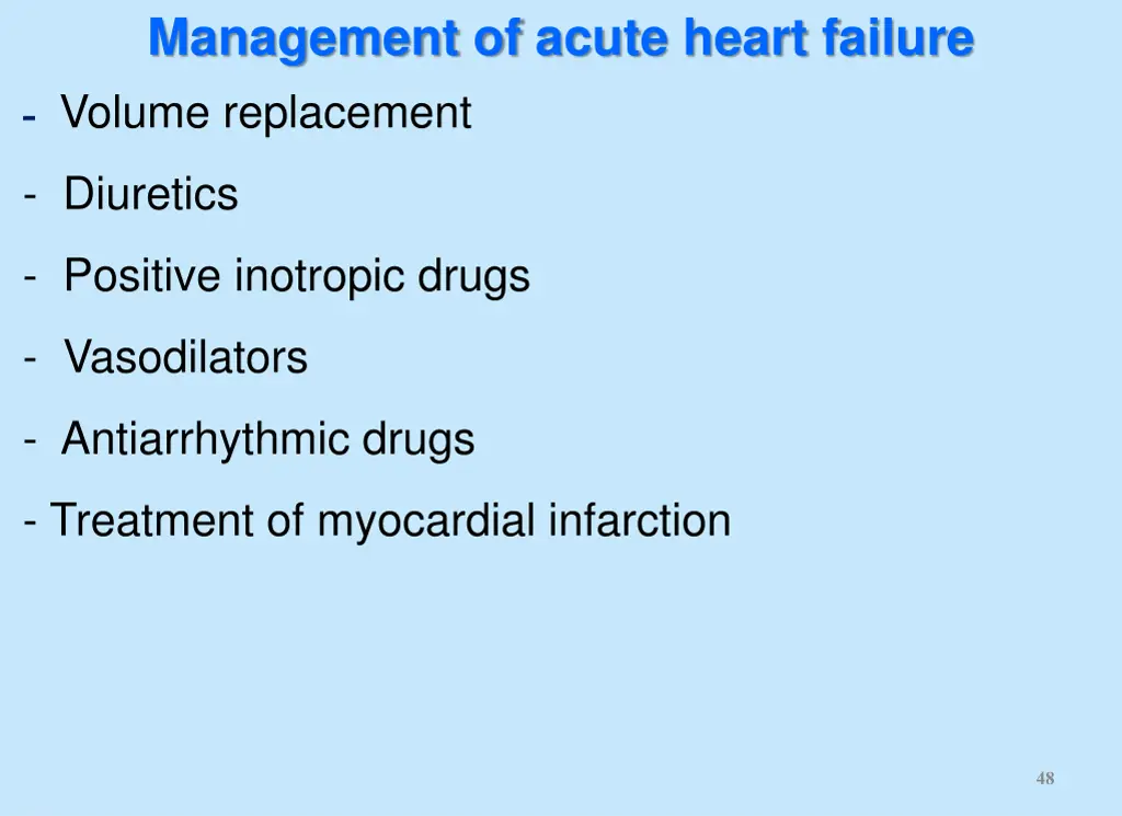 management of acute heart failure volume