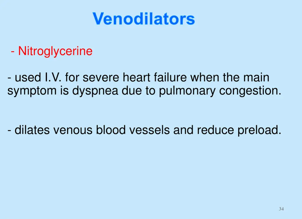 venodilators