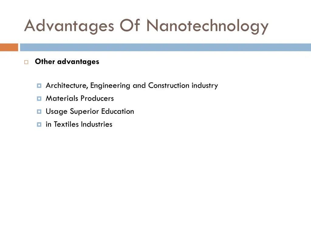 advantages of nanotechnology 1