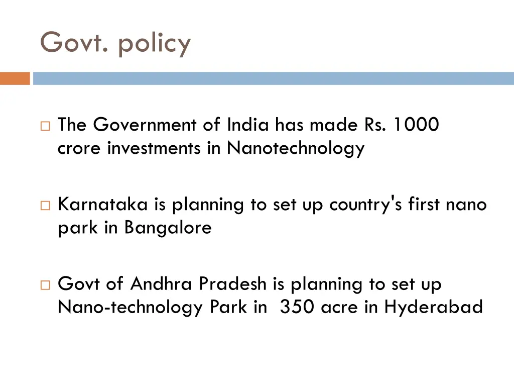 govt policy