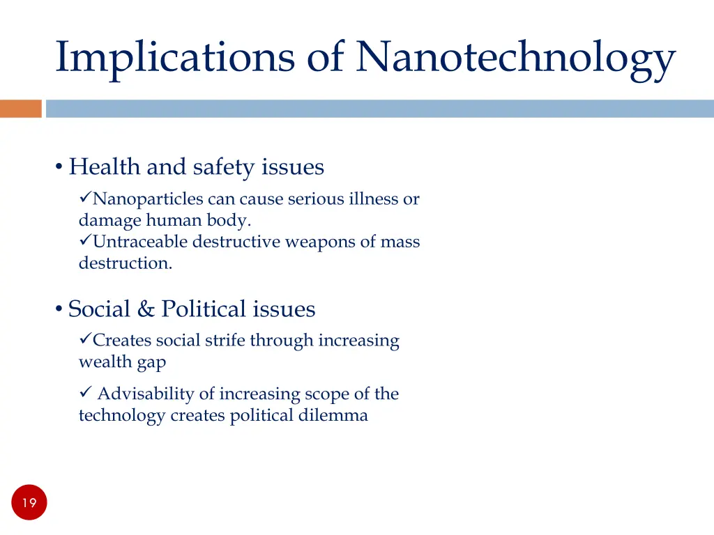 implications of nanotechnology