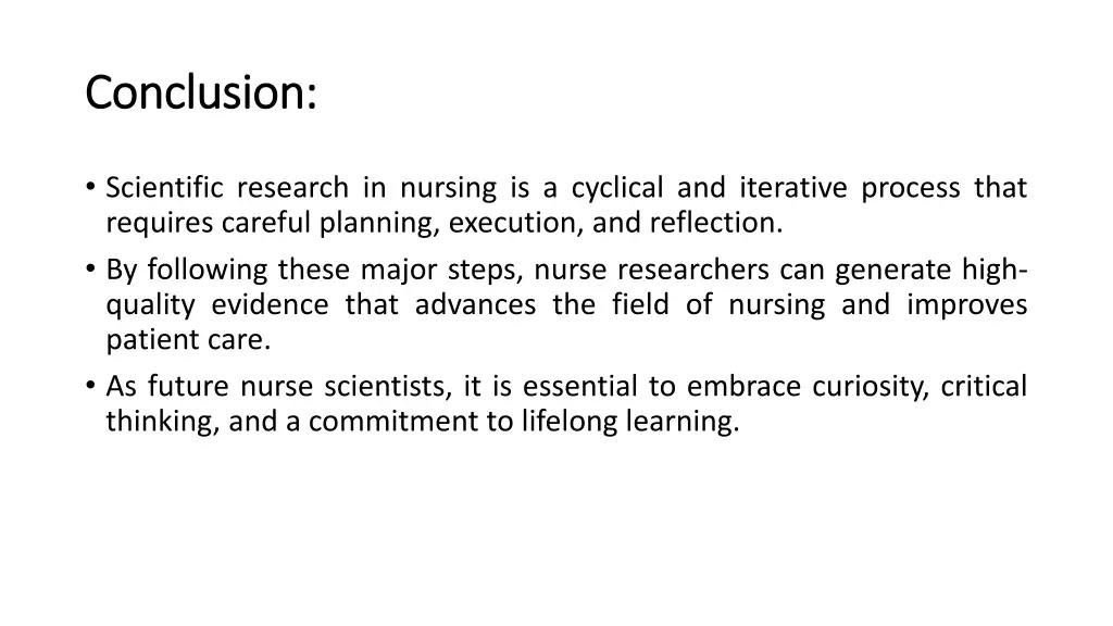 conclusion conclusion