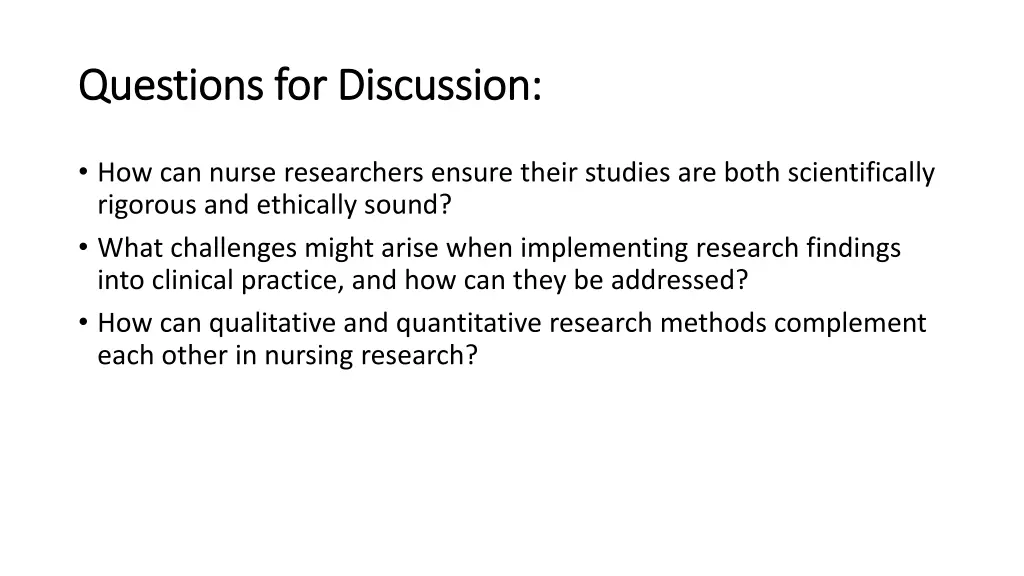 questions for discussion questions for discussion