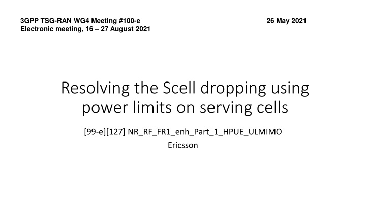 3gpp tsg ran wg4 meeting 100 e electronic meeting