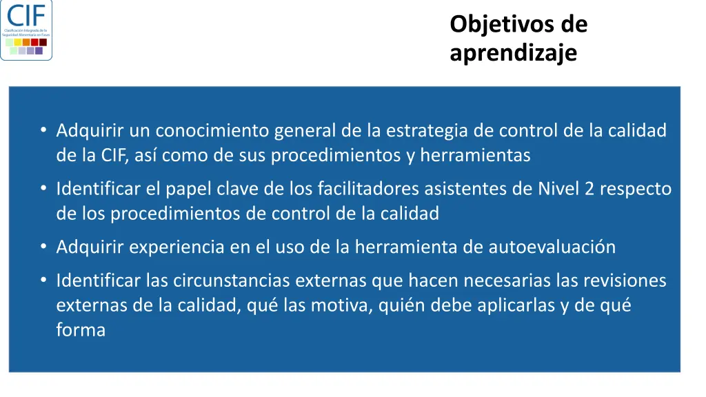 objetivos de aprendizaje