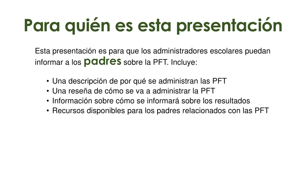 para qui n es esta presentaci n