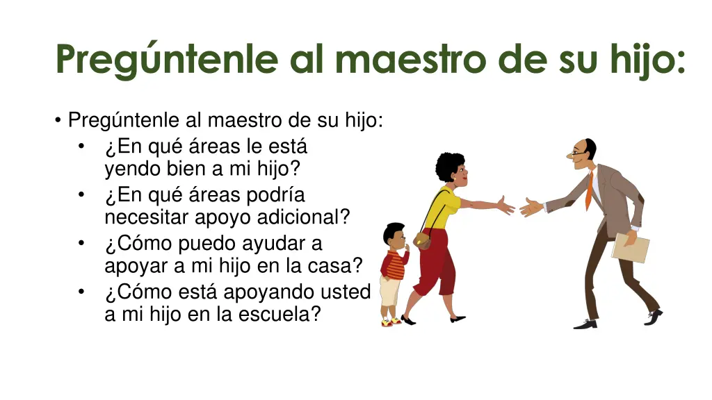 preg ntenle al maestro de su hijo