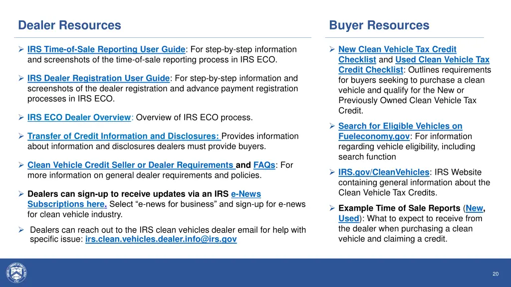 dealer resources