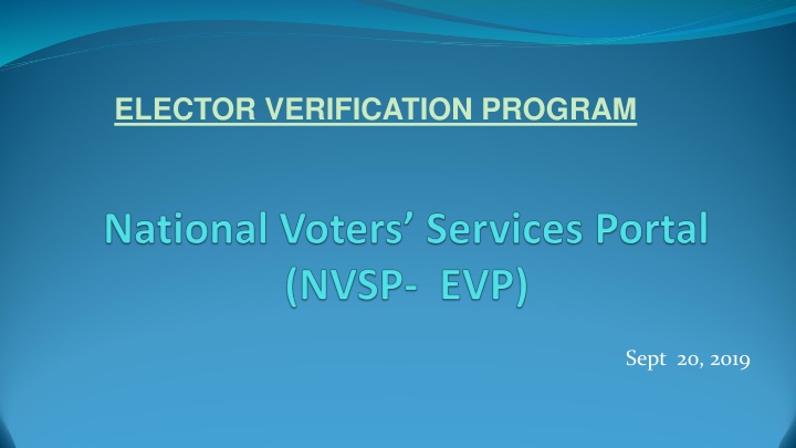 elector verification program