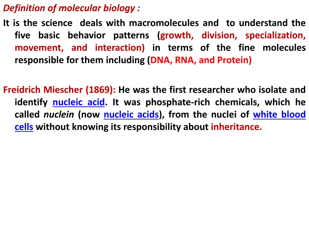 definition of molecular biology it is the science