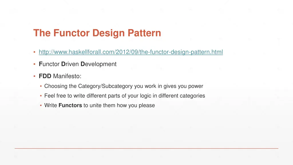 the functor design pattern