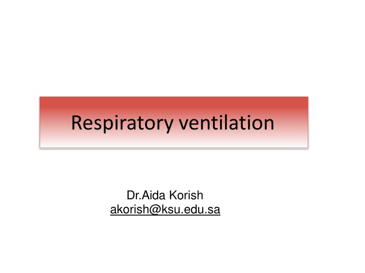 respiratory ventilation