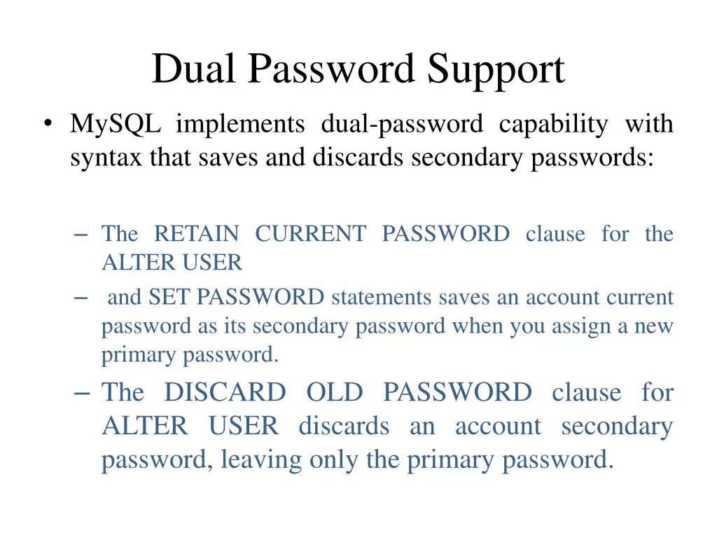dual password support 1