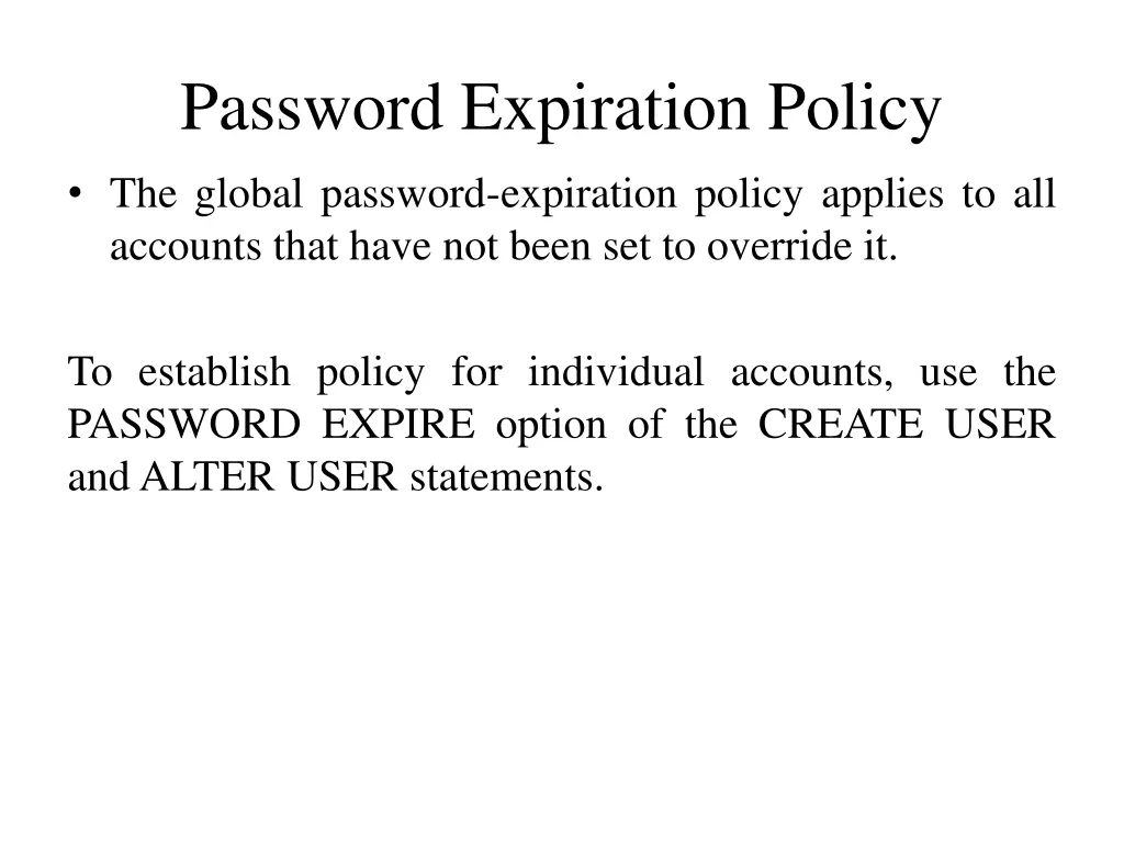 password expiration policy 3