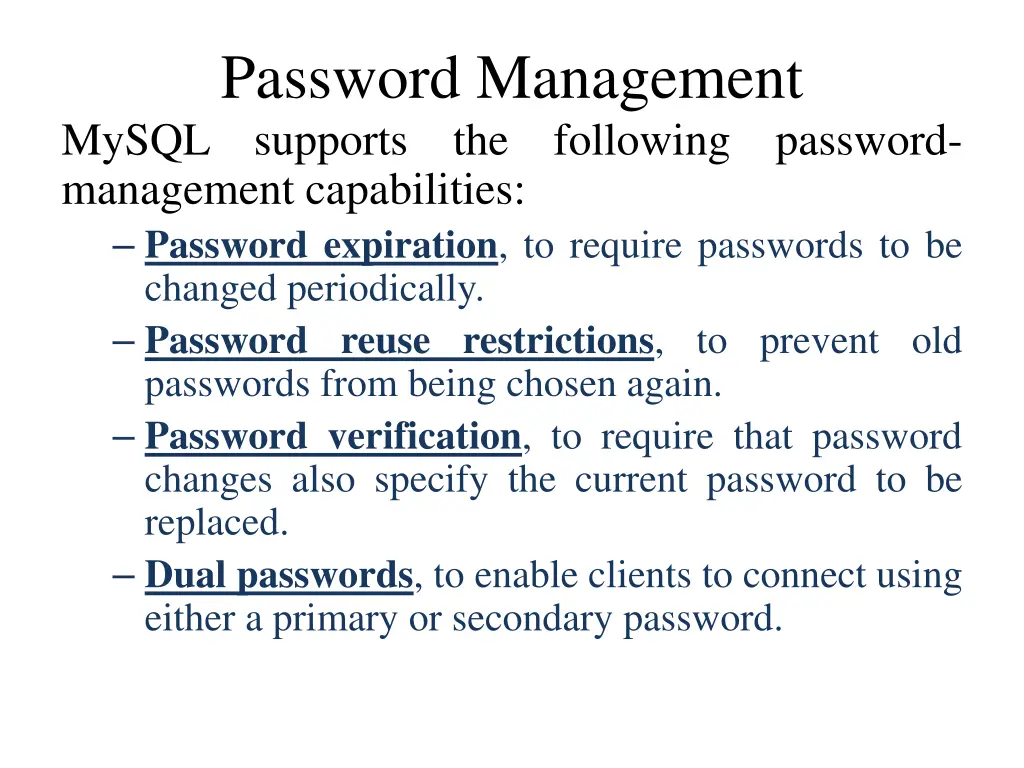 password management supports the management