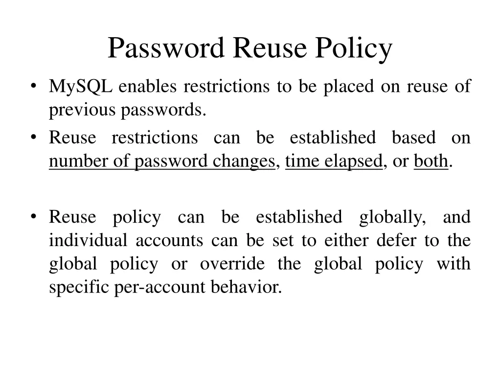 password reuse policy