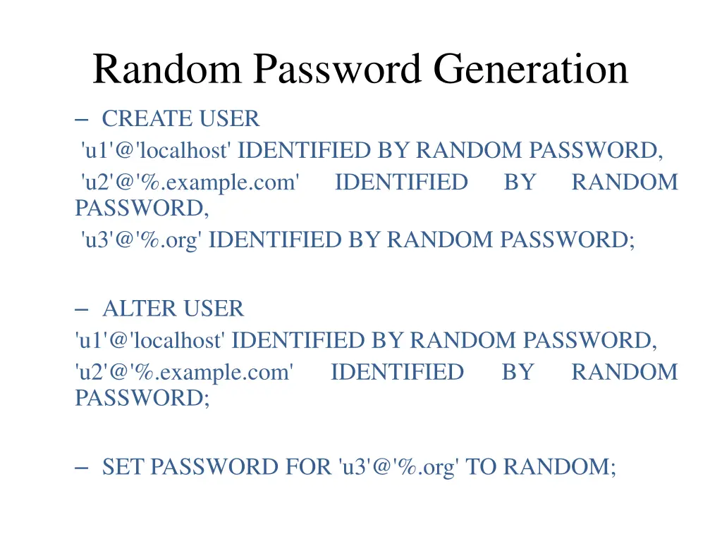 random password generation create user