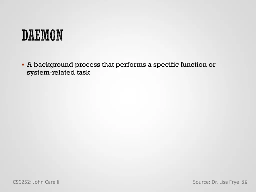 a background process that performs a specific