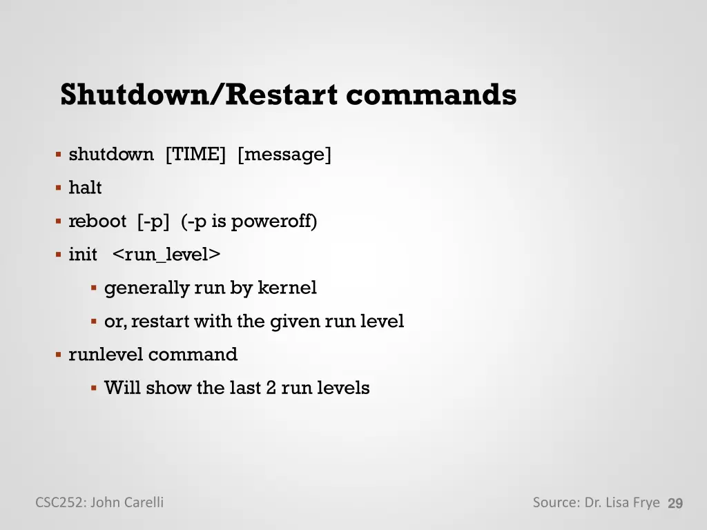 shutdown restart commands