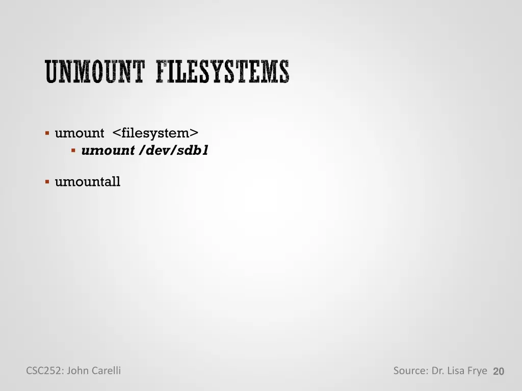 umount filesystem umount dev sdb1