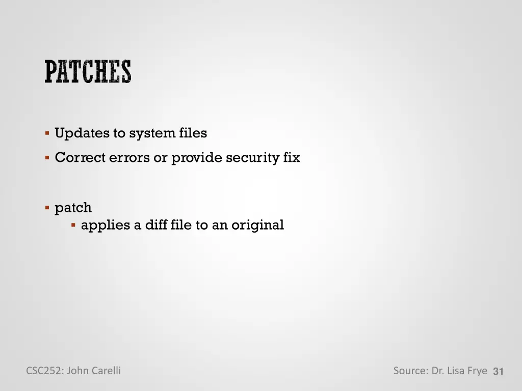 updates to system files