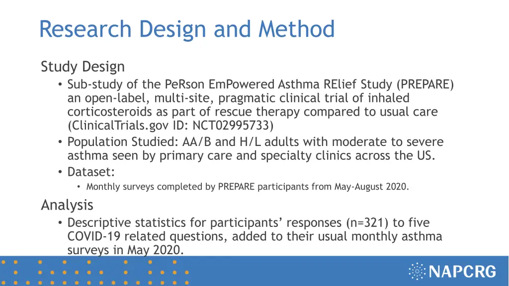 research design and method