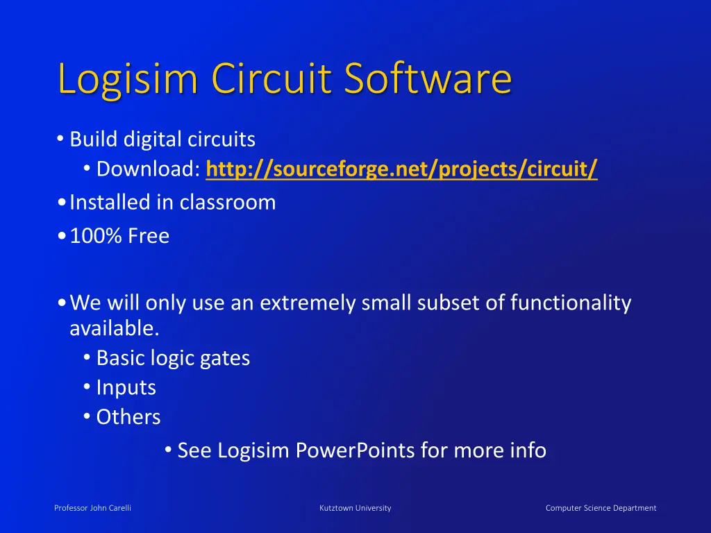logisim circuit software