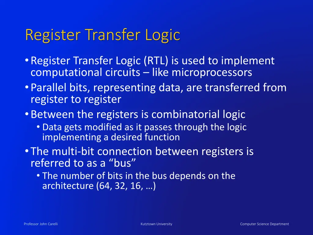 register transfer logic