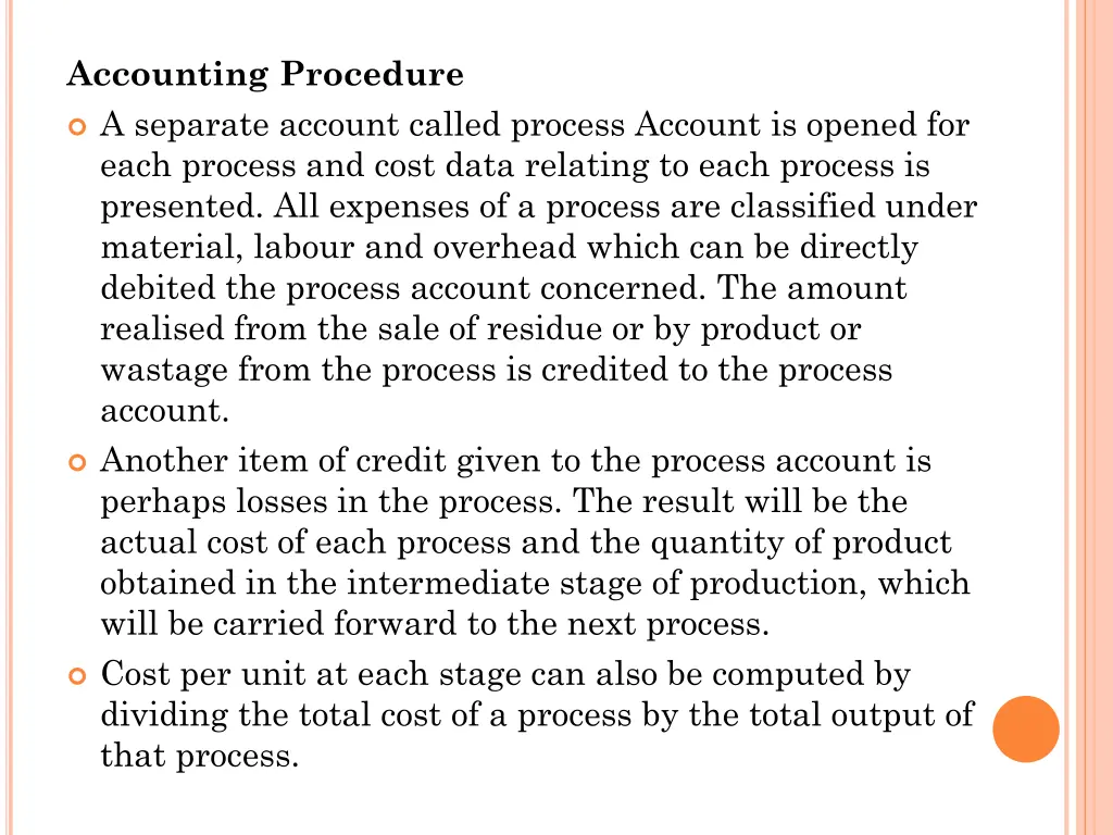 accounting procedure a separate account called