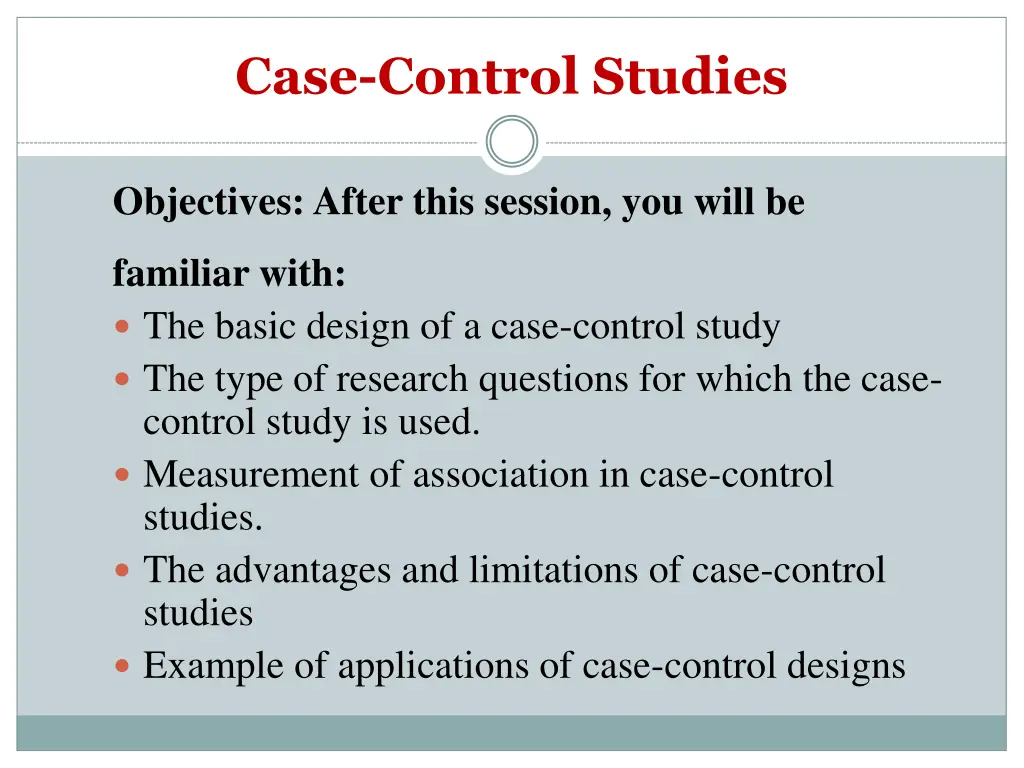 case control studies 1