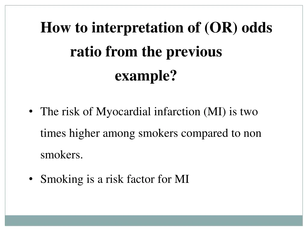 how to interpretation of or odds ratio from