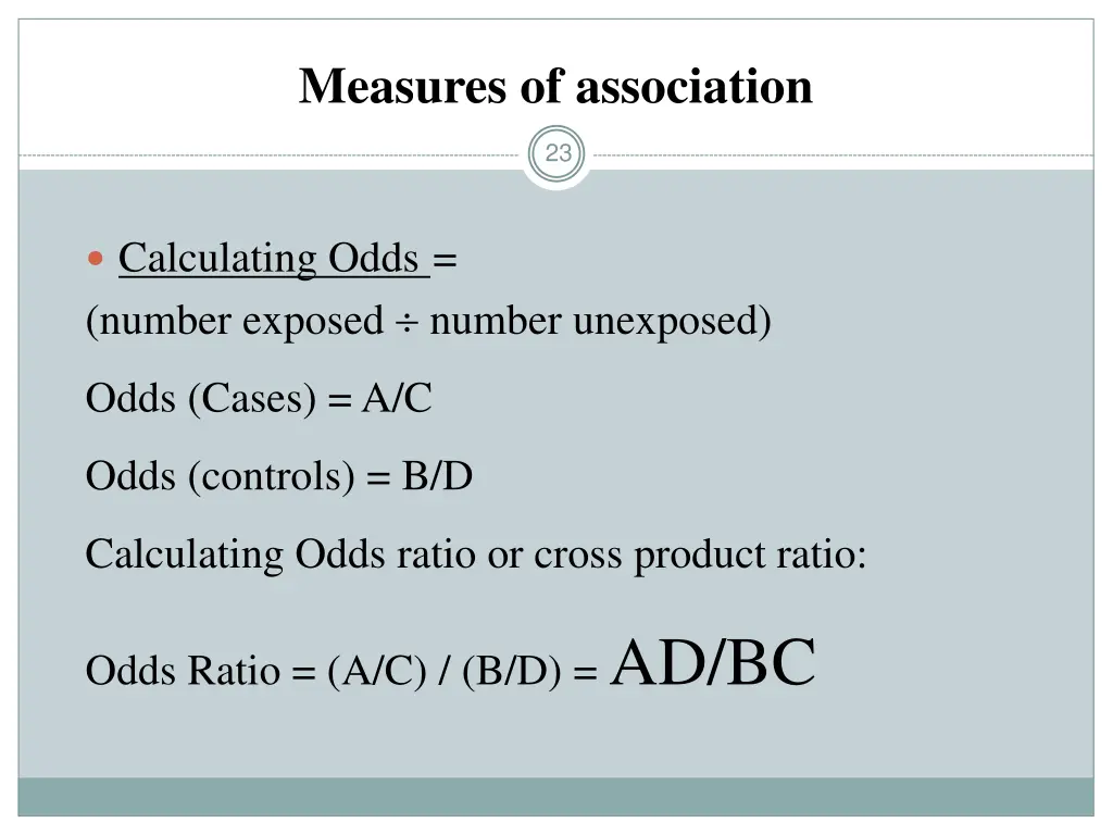 measures of association 1