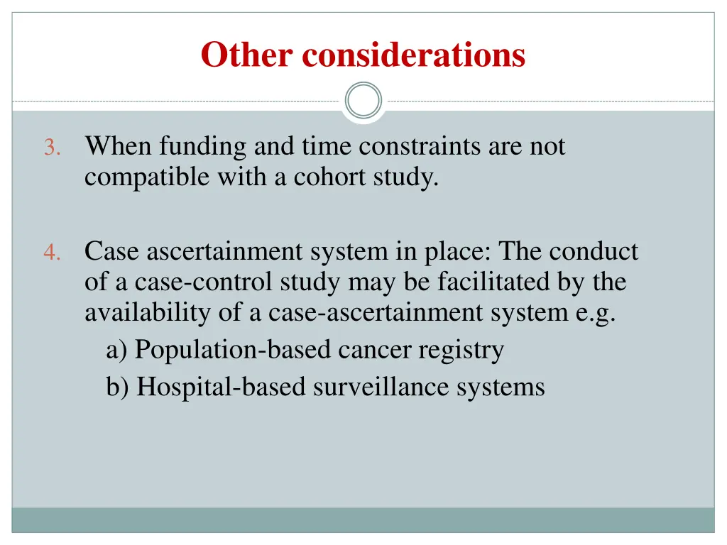 other considerations