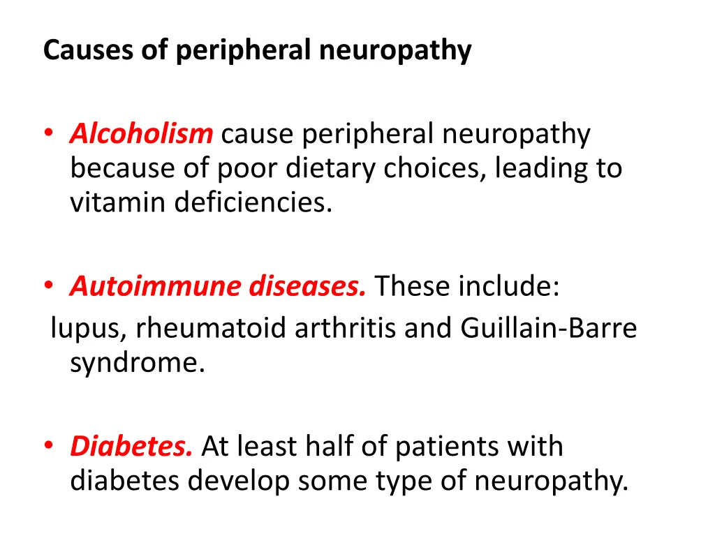 causes of peripheral neuropathy